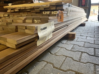 Ca. 195x Ipé Country Grade planken geschaafd, 21x70mm, lengte 46/185cm
